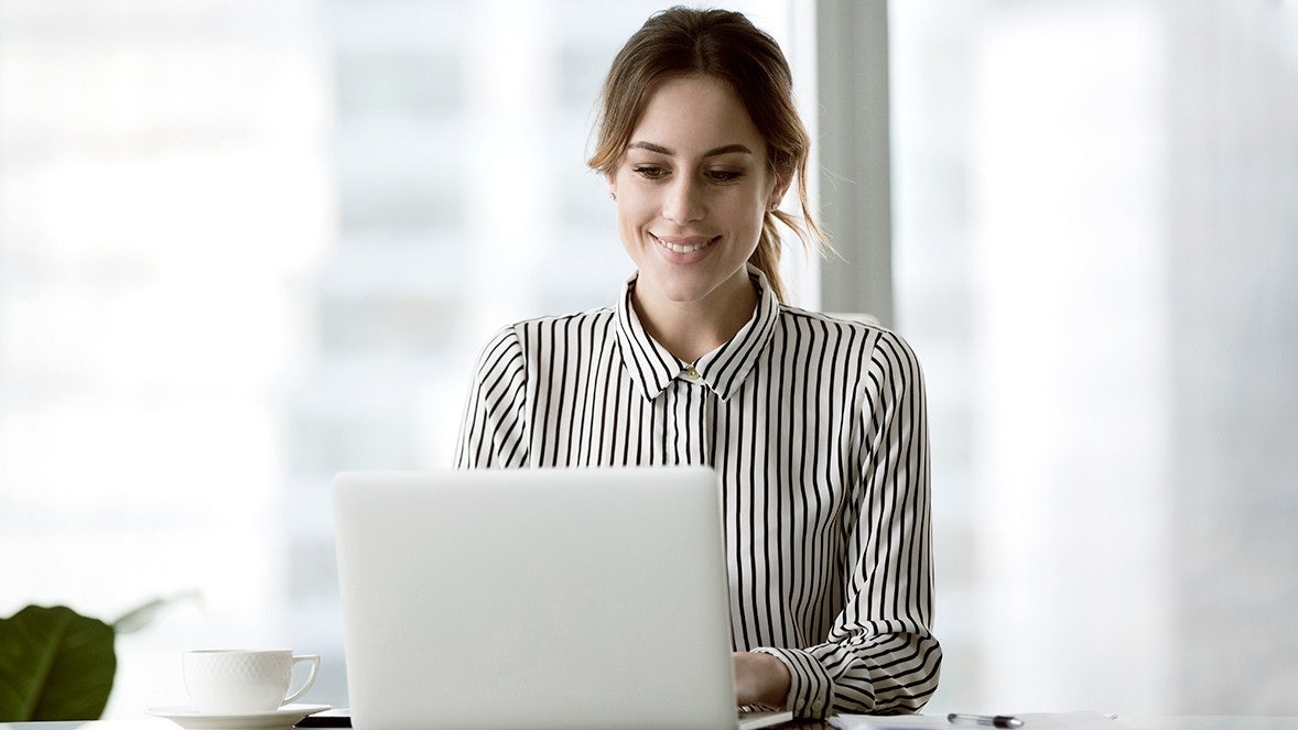 woman with a pc