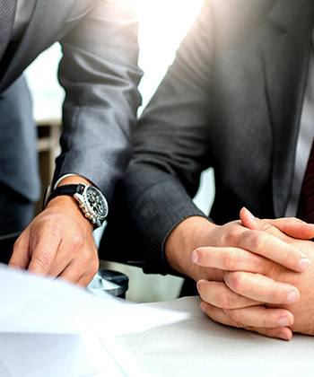 close up of businessman's hands